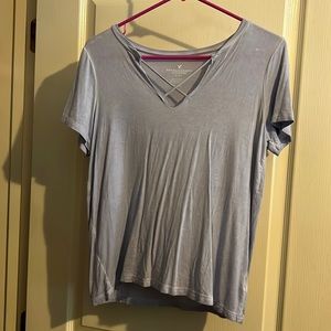American Eagle cross front t-shirt